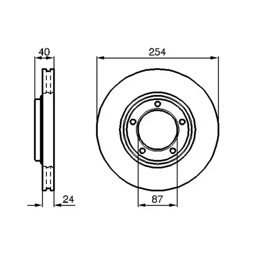 BOSCH Fren Diski Havalı Ön 254 5Mm 0986478663