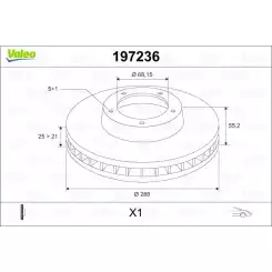 VALEO Ön Fren Diski Havalı Takım 197236