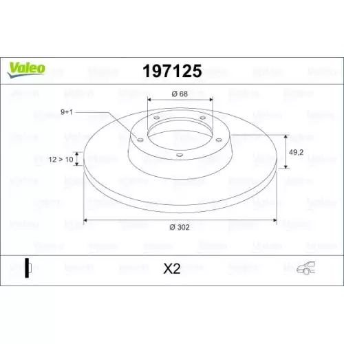 VALEO Arka Fren Diski 197125