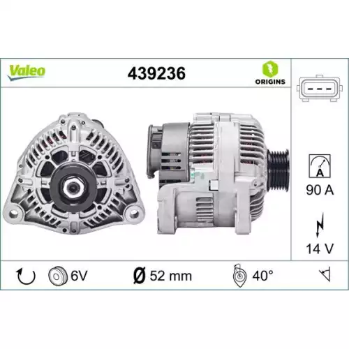 VALEO Alternatör Komple 439236