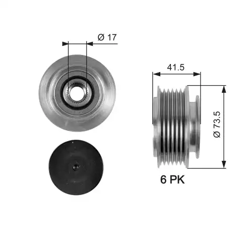 GATES Alternatör Kasnağı OAP7066