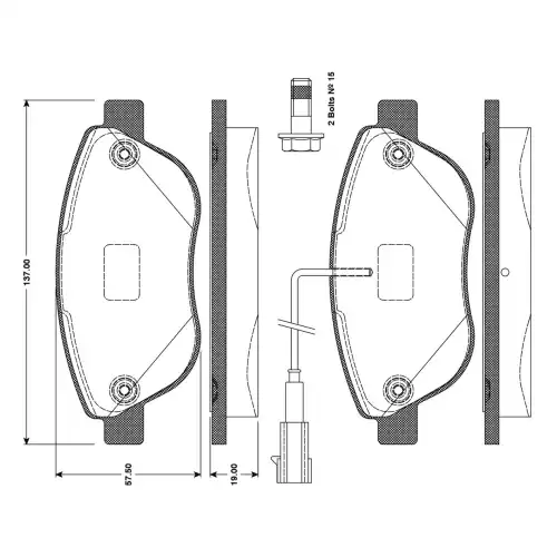 BOSCH Ön Fren Balatası Tk 0986TB3079