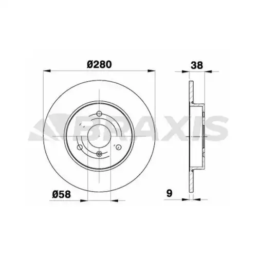 BRAXIS Arka Fren Diski AE0058