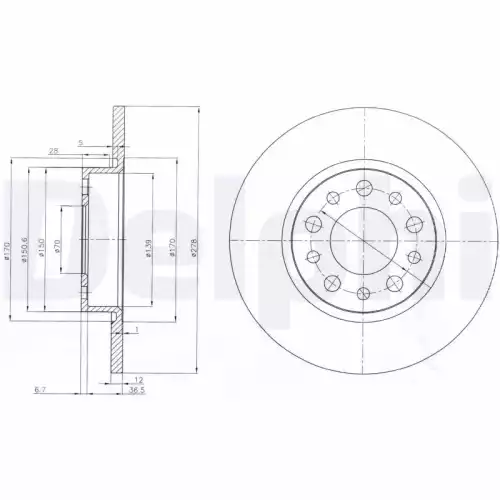 DELPHI Arka Fren Diski Takım 278mm BG3994