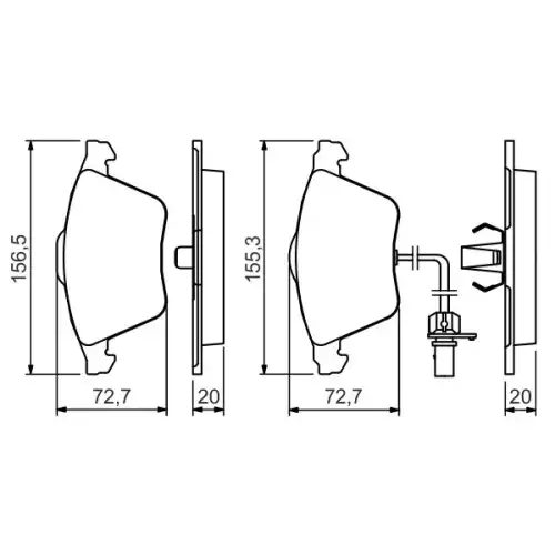 BOSCH Ön Fren Balatası Tk 0986494283