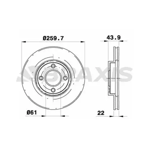 BRAXIS Ön Fren Diski AE0229