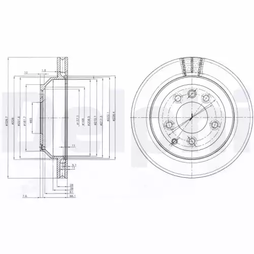 DELPHI Fren Diski Arka Havalı Takım BG3775C