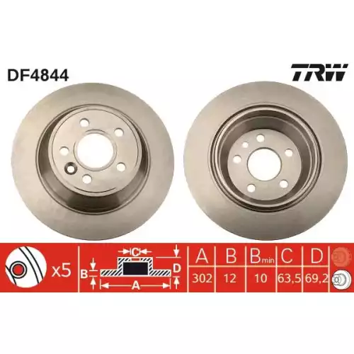 TRW Ön Fren Diski DF4844