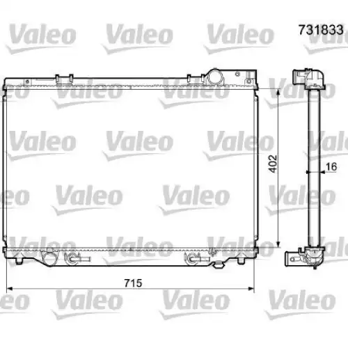 VALEO Motor Su Radyatörü 731833