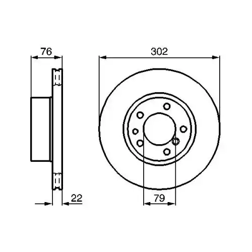 BOSCH Ön Fren Diski Havalı 302Mm 0986478318