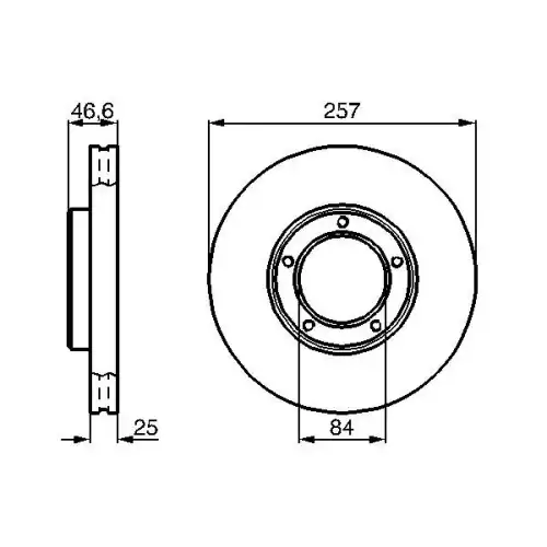 BOSCH Fren Diski Havalı Ön 257 5Mm 0986478397