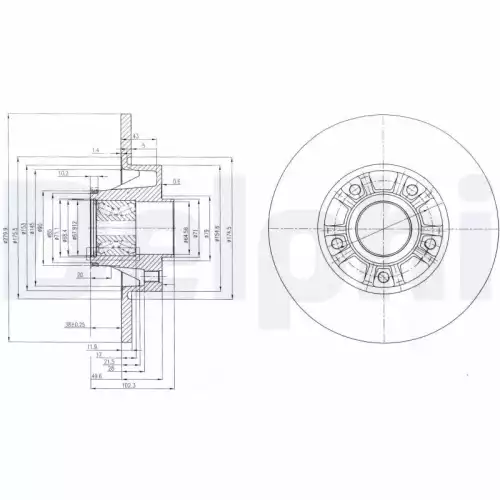 DELPHI Fren Diski Rulmanlı Arka (280 5) BG9031RS