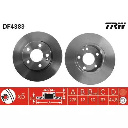 TRW Ön Fren Diski DF4383