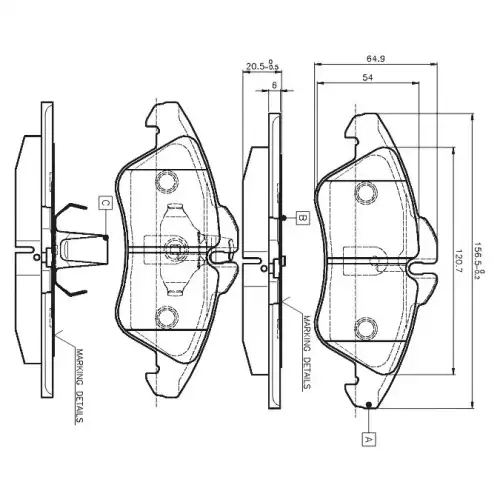 BOSCH Ön Fren Balatası Tk 0986TB2030