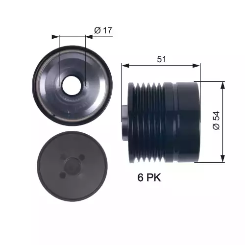 GATES Alternatör Kasnağı OAP7118