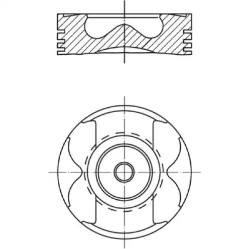 MAHLE Motor Pistonu Konik Tip 88.50mm 0045602