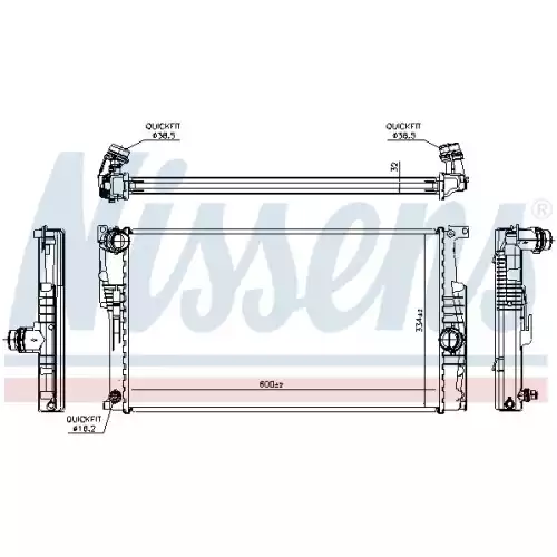 NISSENS Motor Su Radyatörü Otomatik 60815