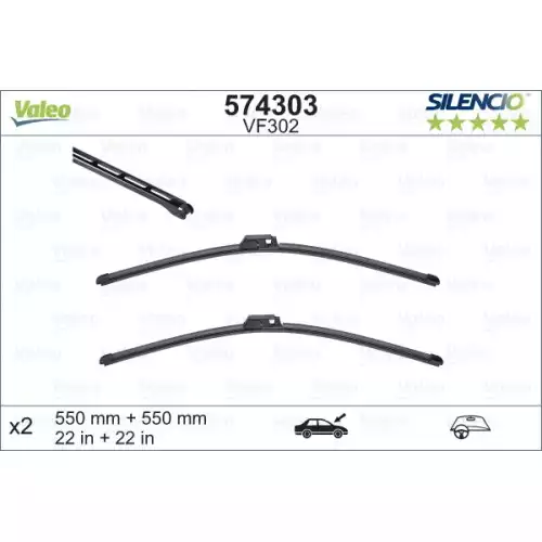 VALEO Silecek Süpürgesi Seti X Trem 550 550mm Flat Blade 574303