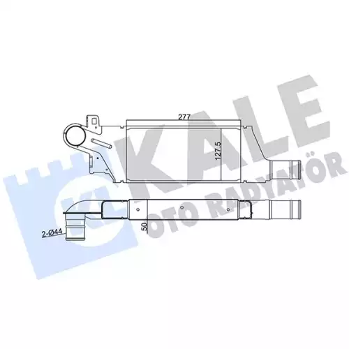 KALE Turbo Radyatörü Intercooler Aluminyum Plastik Brazing 345040