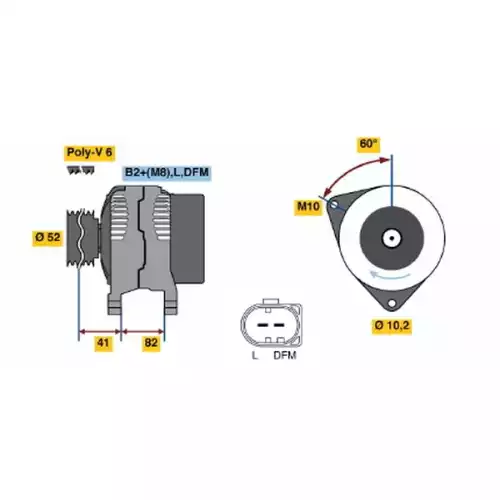 BOSCH Alternatör 0124515042