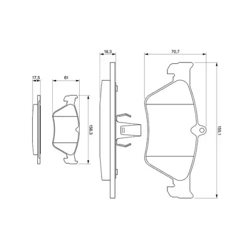 BOSCH Ön Fren Balatası Tk 0986461129