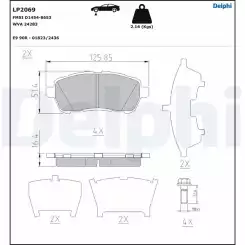 DELPHI Ön Fren Balatası Tk LP2069