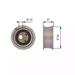 GATES Alternatör V Kayış Gergi Rulmanı Kütüklü T42042