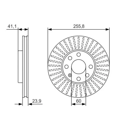 BOSCH Ön Fren Diskli Havalı Takım 256mm 0986479R76