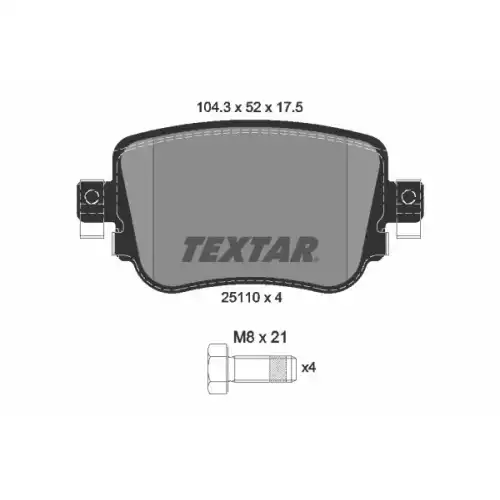 TEXTAR Arka Fren Balatası Tk 2511001