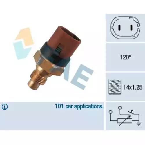 FAE Su Sıcaklık Hararet Müşürü Çift Fişli FAE 34100