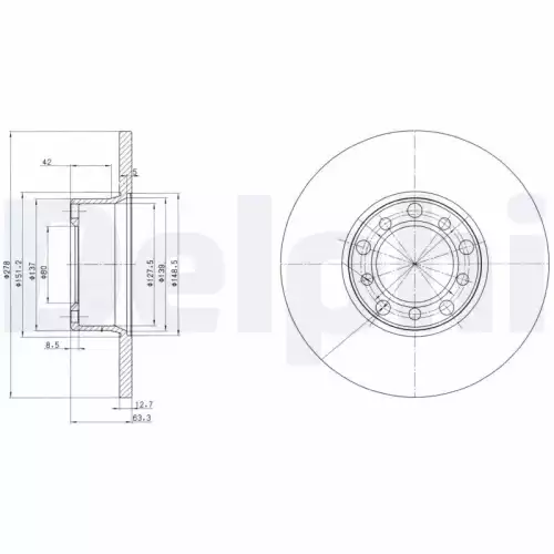 DELPHI Fren Diski Ön Takım BG2259