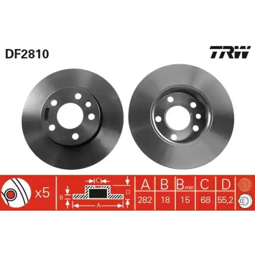 TRW Ön Fren Diski 282.5.mm DF2810