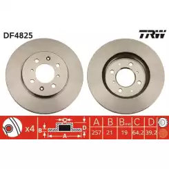 TRW Ön Fren Diski Havalı 258.4mm DF4825