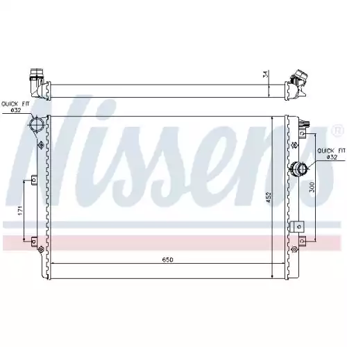 NISSENS Motor Su Radyatörü 65015