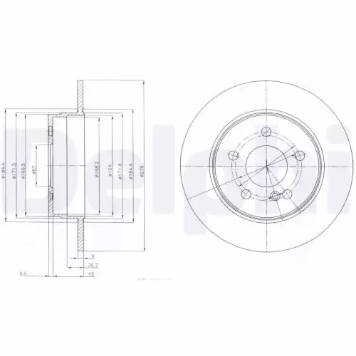 DELPHI Arka Fren Diski BG4152