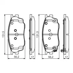 BOSCH Ön Fren Balatası Tk 0986495087