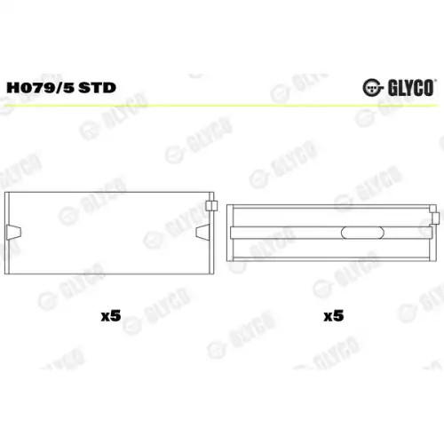 GLYCO Motor Ana Yatak H079/5 STD