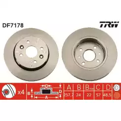 TRW Ön Fren Diski Havalı 258.4.mm DF7178