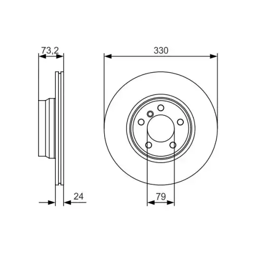 BOSCH Ön Fren Diski 0986479A06