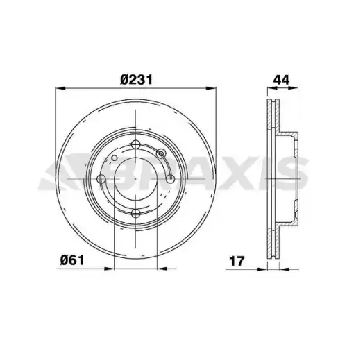 BRAXIS Ön Fren Diski Havalı AE0639