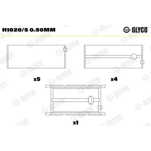 GLYCO Ana Yatak 0.50mm H1020/5 0.50MM