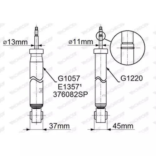 MONROE Arka Amortisör Gazlı 376082SP