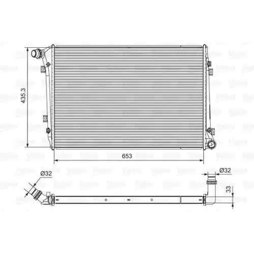 VALEO Motor Su Radyatörü 701664