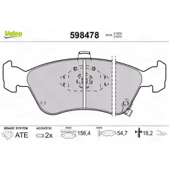 VALEO Ön Fren Balatası Tk 598478