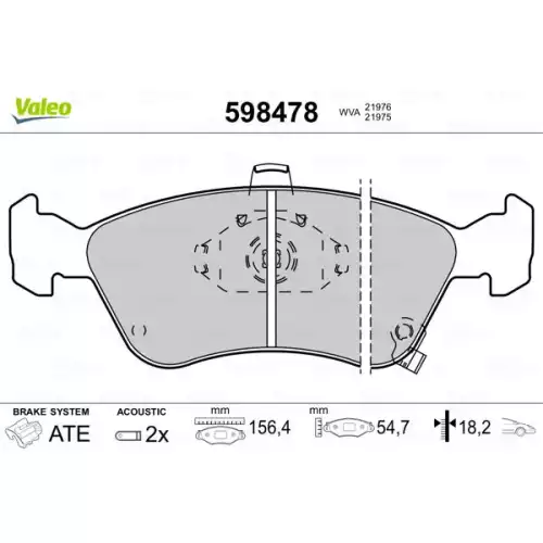 VALEO Ön Fren Balatası Tk 598478