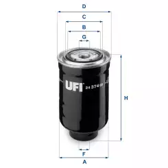 UFI Mazot Filtre 24.374.00