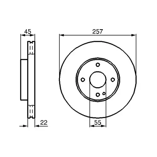 BOSCH Fren Diski Havalı Ön 257 4Mm 0986478638