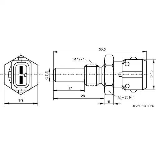 BOSCH Su Sıcaklık Hareret Müşürü-Sensörü 0280130026