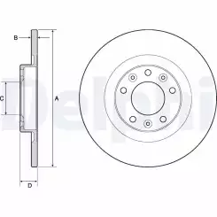 DELPHI Arka Fren Diski BG4662C