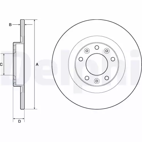 DELPHI Arka Fren Diski BG4662C